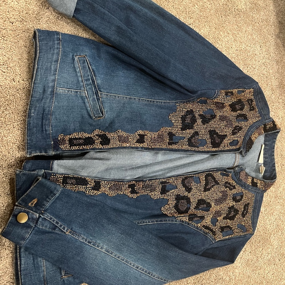 Cold water creek embedded denim jacket